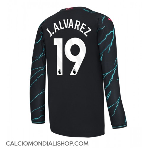 Maglie da calcio Manchester City Julian Alvarez #19 Terza Maglia 2023-24 Manica Lunga